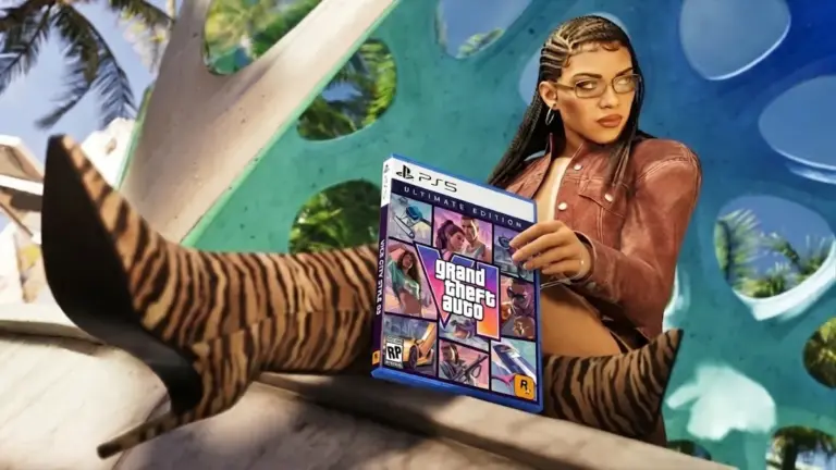 Lucia with GTA 6 PS5 Disc