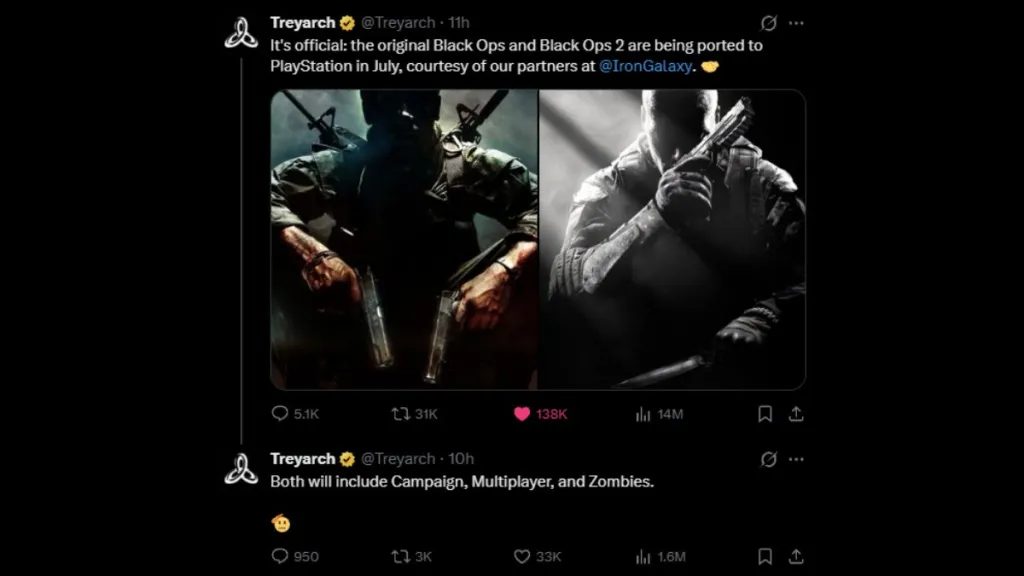 Annuncio del porting di Call of Duty Black Ops su PlayStation