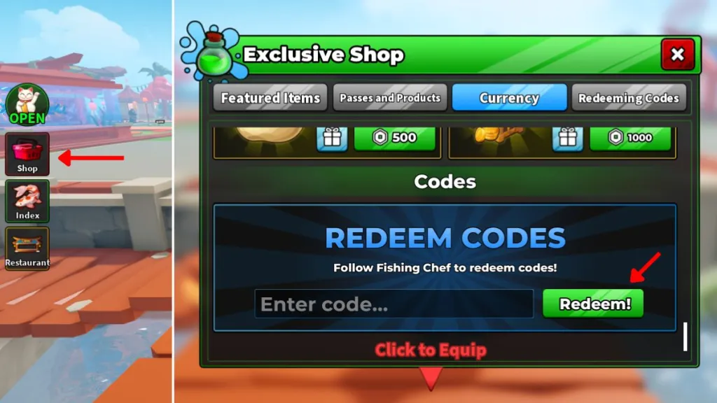 Come riscattare i codici di Fishing Chef su Roblox