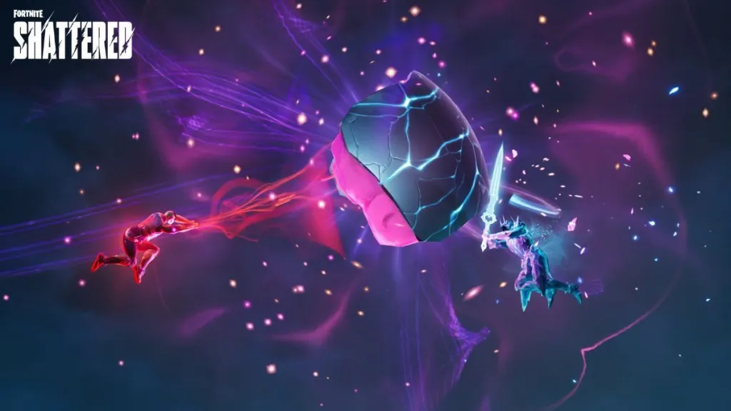 Scenografia dell'evento live Fortnite Shattered
