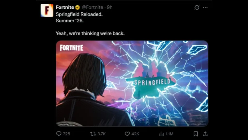 Ritorno della mappa The Simpsons su Fortnite