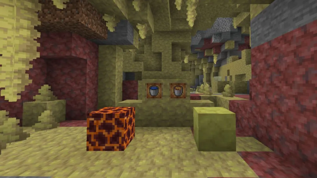 Materiali per costruire un geyser in Minecraft
