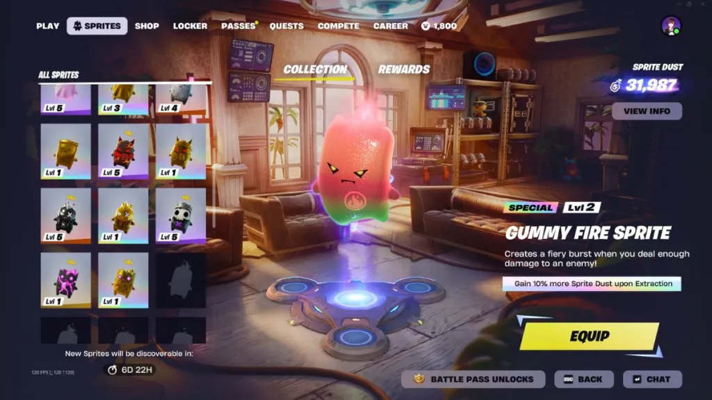 Sprite Gummy di fuoco di Fortnite