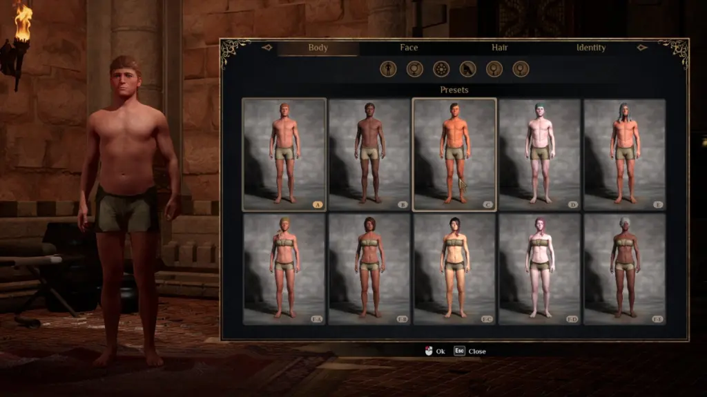 Editor di personalizzazione personaggio di Outward 2