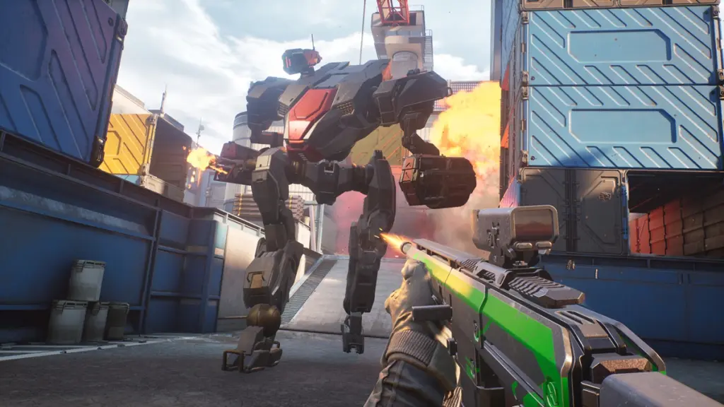 Gameplay di Empulse, sparatutto 6v6 con movimenti acrobatici