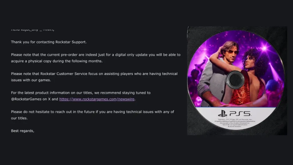 Scatto della presunta confezione del disco fisico di GTA 6
