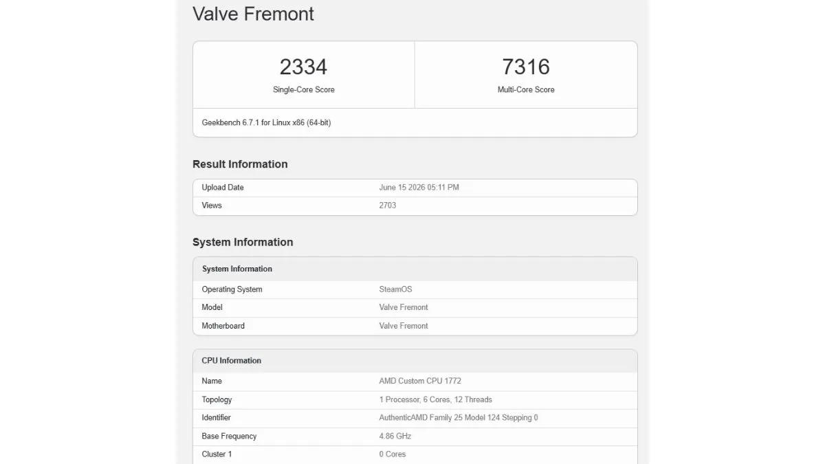 Benchmark SteamOS di Valve Fremont