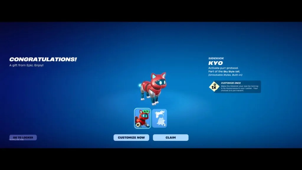Kyo Sidekick gratuito di Fortnite