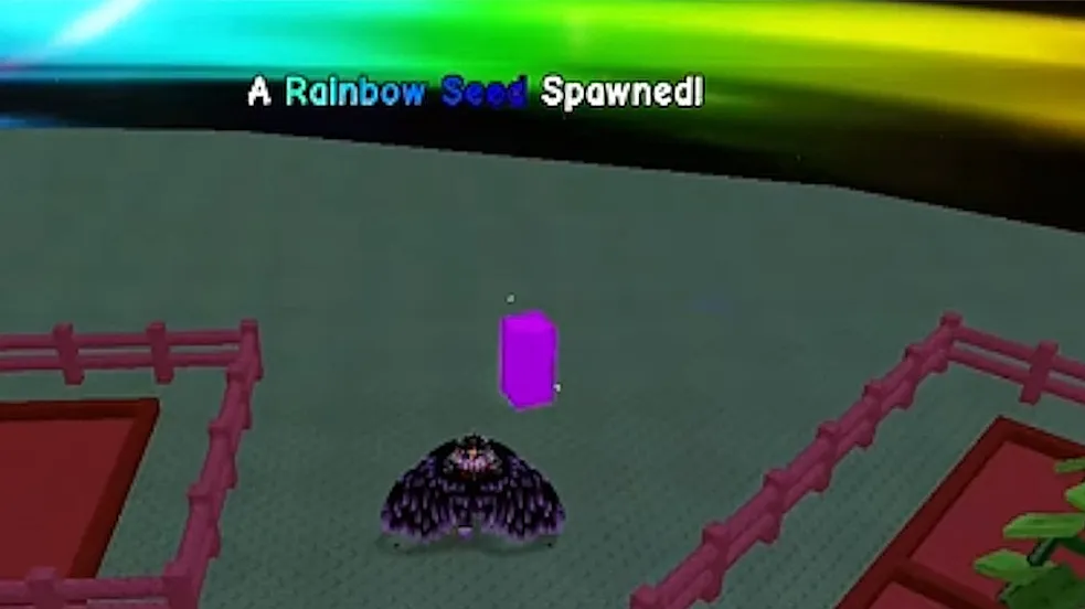Semina di un seme arcobaleno in Grow a Garden 2