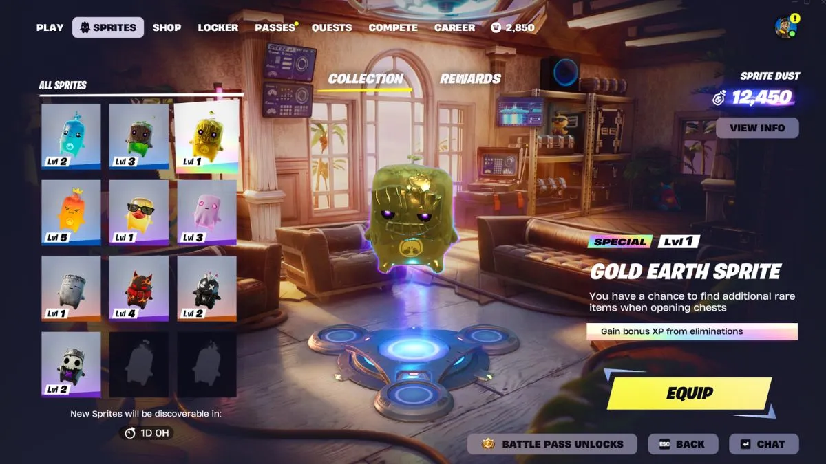 Sprite d’oro in Fortnite – Immagine di Epic Games