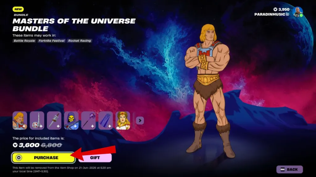 Skin Masters of the Universe disponibili nell'Item Shop di Fortnite