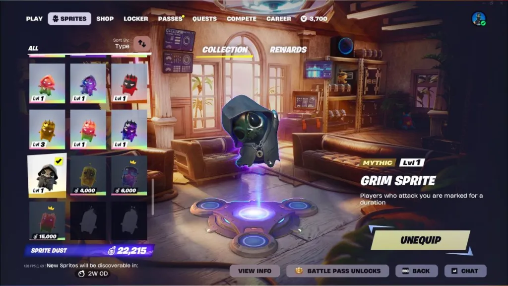 Illustrazione del Grim Reaper Sprite in Fortnite