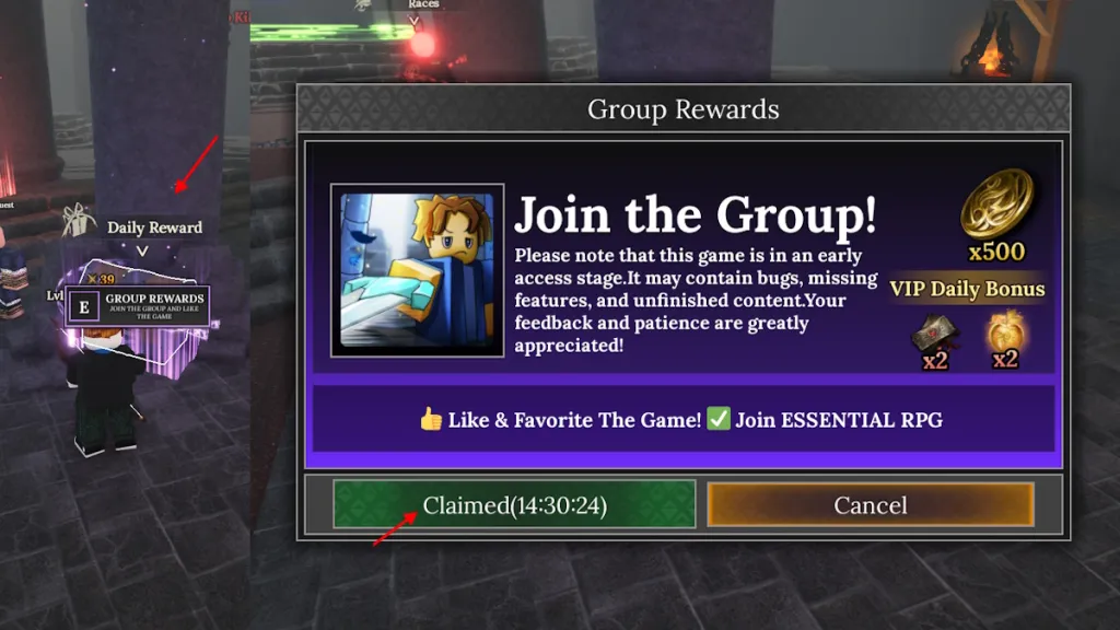 ricompense gratuite in Cursed Blade