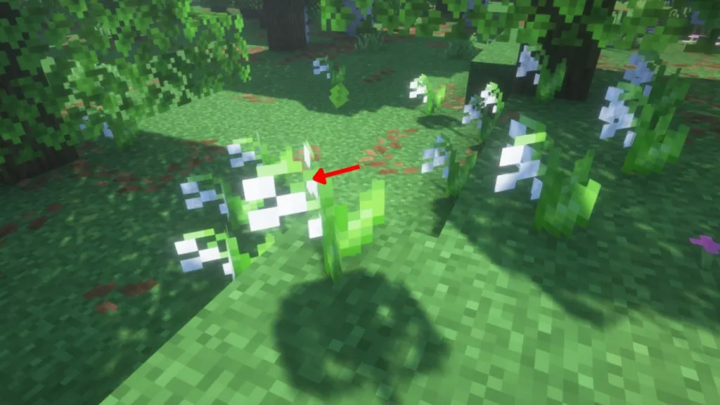 Fiore Lily of the Valley per ottenere il dye bianco in Minecraft
