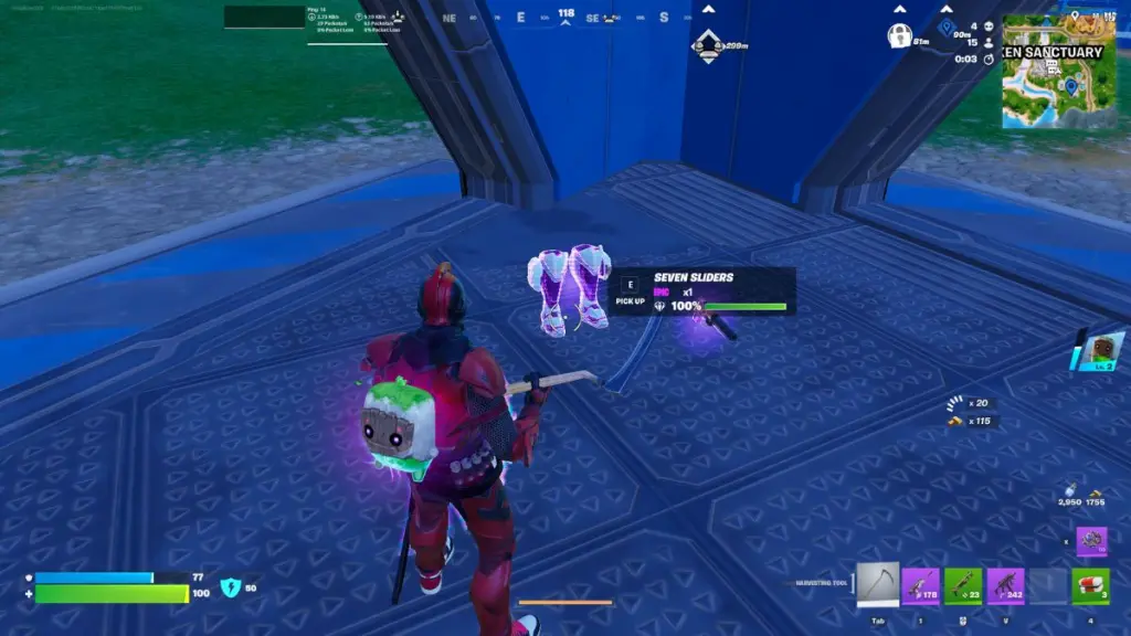 Posizione delle Seven Sliders nella mappa di Fortnite Chapter 7 Stagione 3