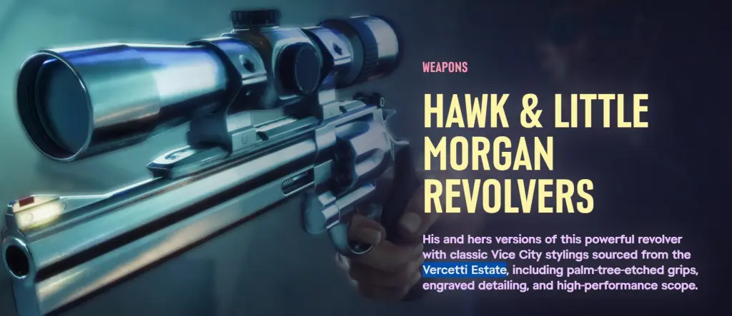 Armi collezionabili ispirate a Vercetti