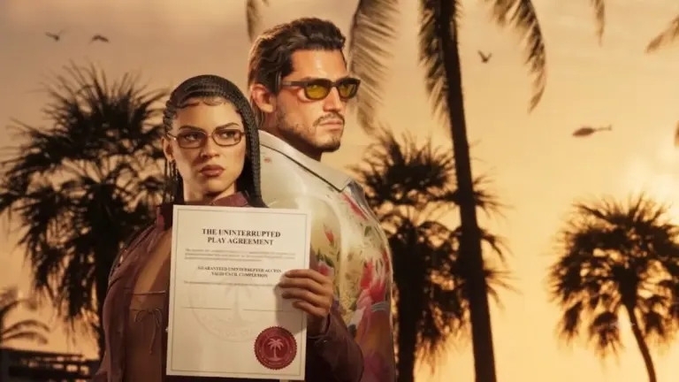 Jason and Lucia holding a contract in GTA 6
