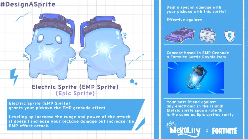 EMP Sprite che trasforma la piccozza in dispositivo EMP