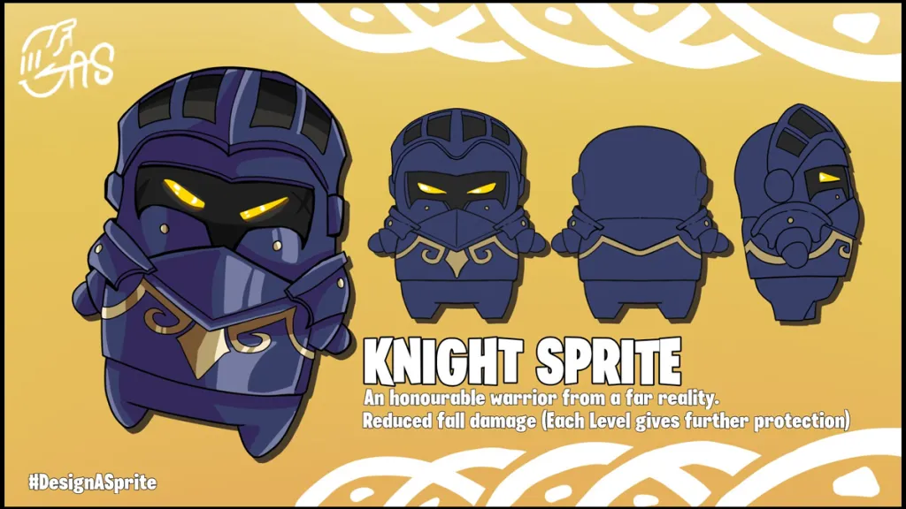 Knight Sprite che riduce i danni da caduta