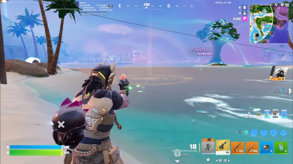 Esempi di loot ottenuti dai Golden Fishing Spots in Fortnite