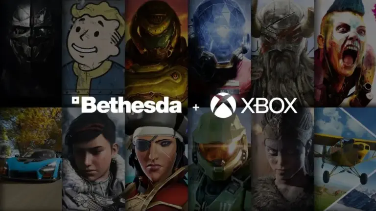 Slates of popular Bethesda and Xbox titles with the logo for both brands