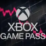 Xbox Game Pass with a downward trend as a background