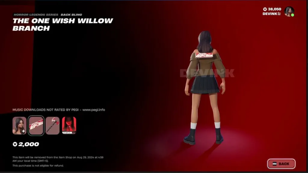 Back bling The One Wish Willow Branch