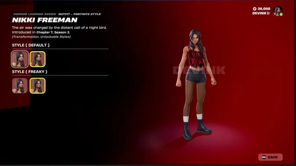 Skin di Nikki Freeman per Fortnite