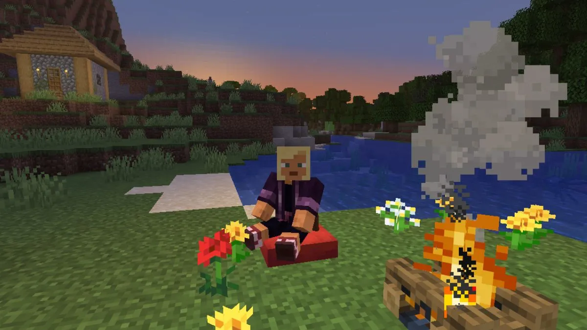 Esempio di seduta su cuscino Minecraft