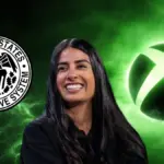 US Federal Reserve logo next to Xbox CEO Asha Sharma and Xbox Logo