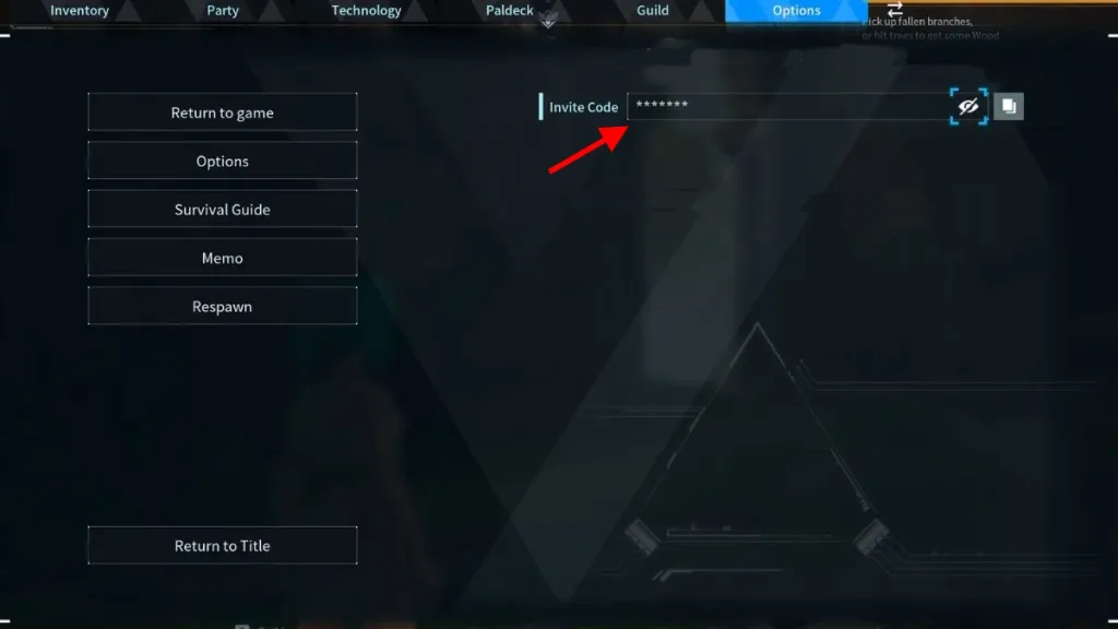 Copia e condivisione del codice invito per multiplayer in Palworld