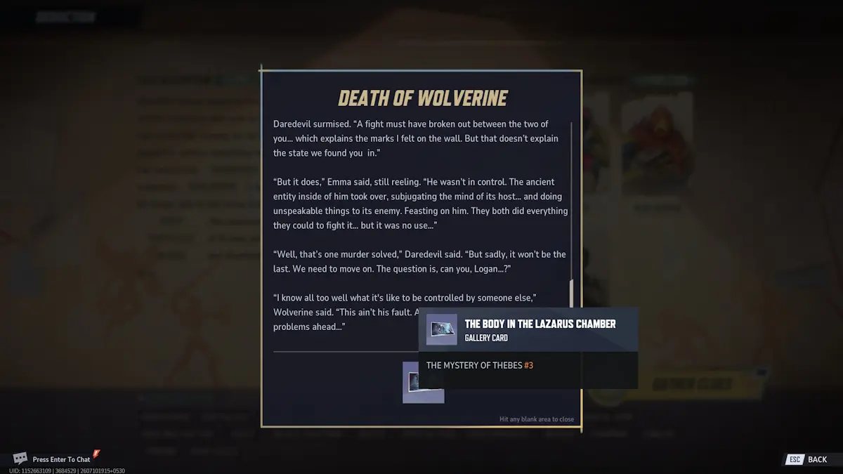 Ricompensa del mistero Death of Wolverine