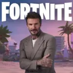 David Beckham in front of the Fortnite Chapter 7 Season 3 lobby background