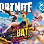 Key art for the Fortnite DC Hot Summer Event releasing with the 41.20 update