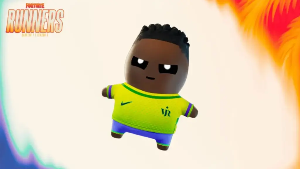 Vini Jr Sprite in Fortnite Chapter 7 Season 3 with the Fortnite Runners logo