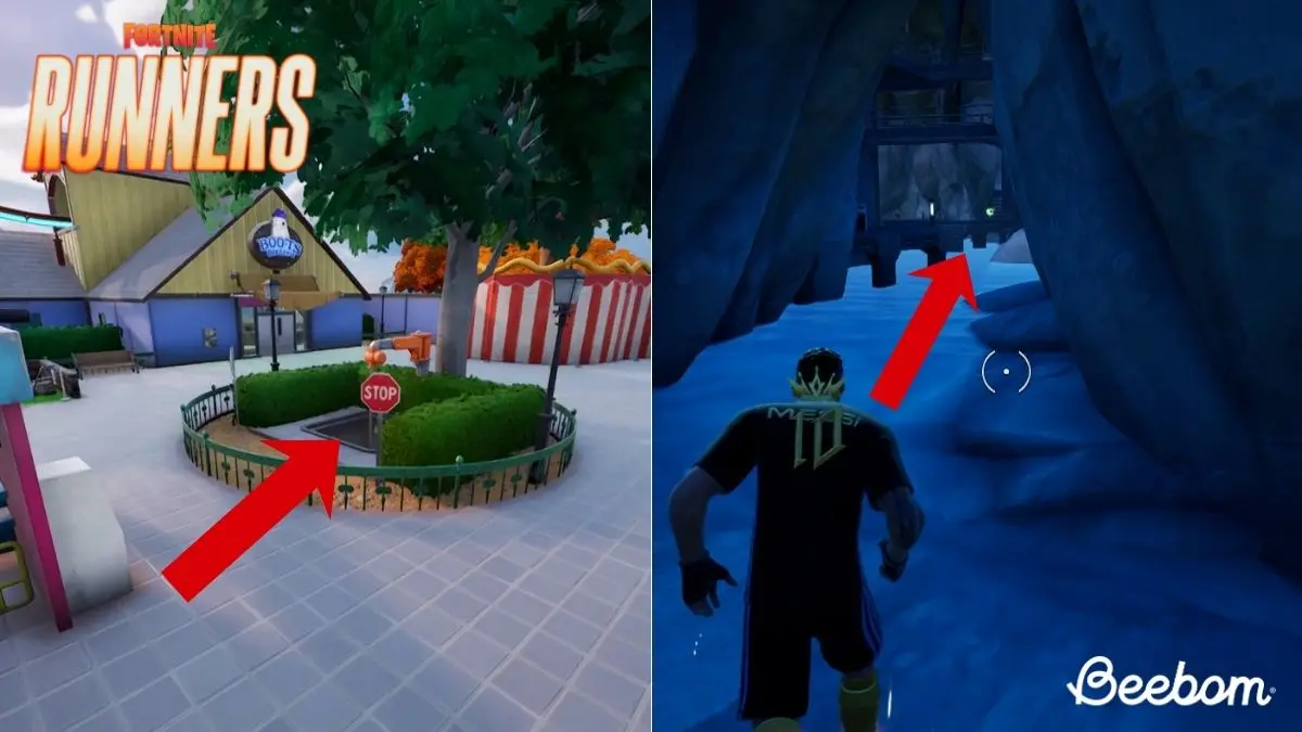 Ingresso della Bat Cave all'interno del POI Wonkeeland di Fortnite