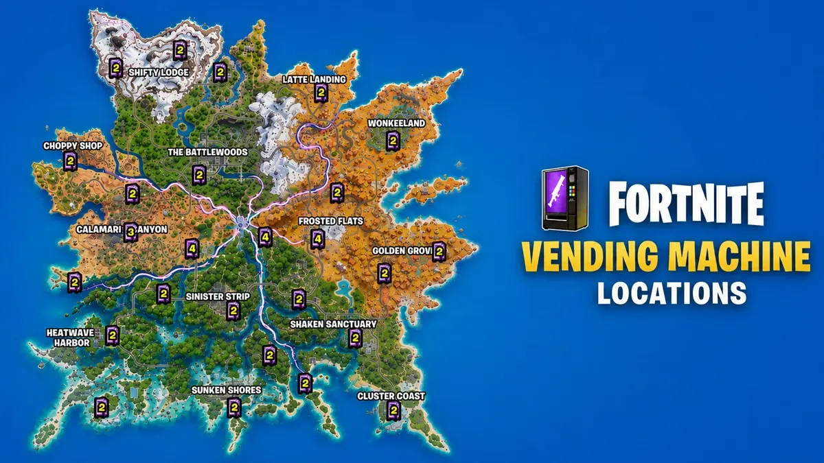 Mappa dei punti Special-O-Matic su Fortnite