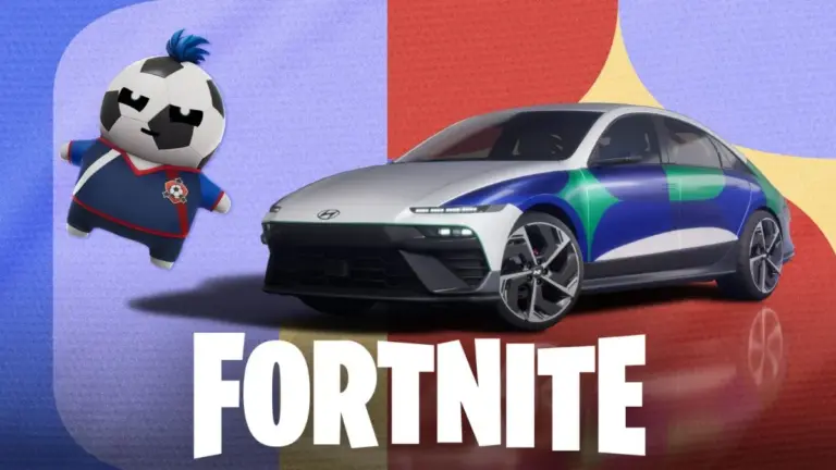 Fortnite Striker Sprite next to the Hyundai Ioniq Car Body