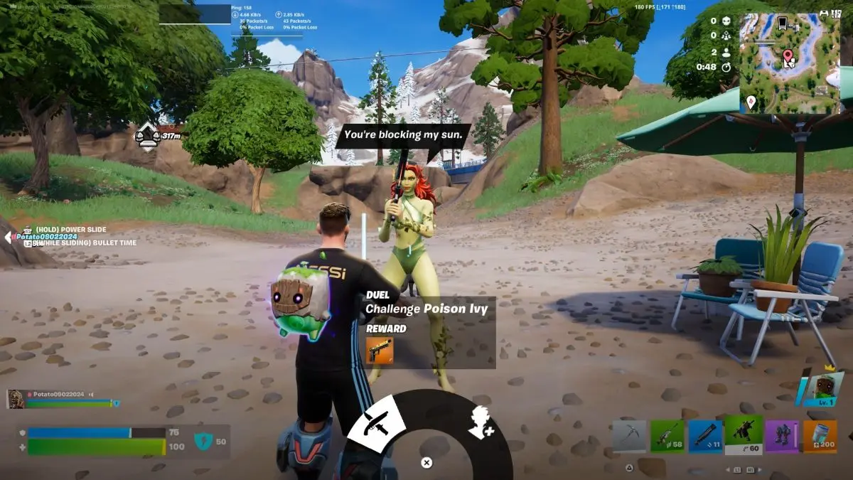 Sfida Poison Ivy in Fortnite