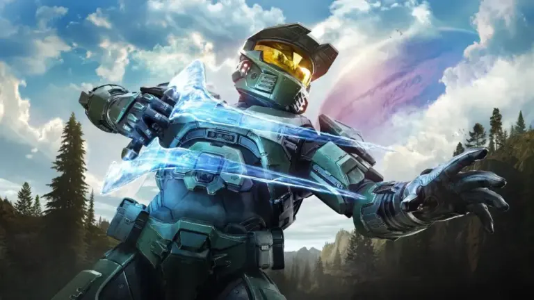 Master Chief with an energy sword in Halo Campaign Evolved