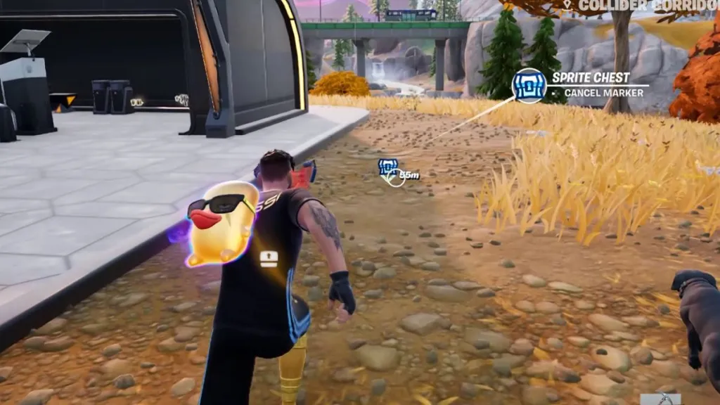 Giocatore Fortnite utilizza il Sprite Locator