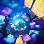 Characters In Fortnite Moving Through The Metaverse