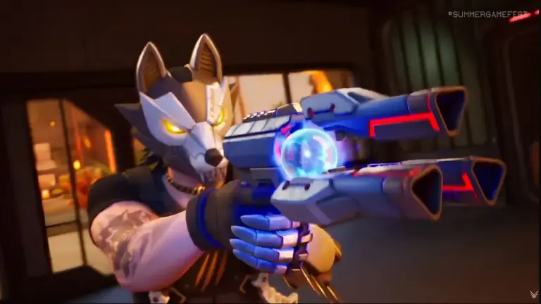 Wolfe holding the Bank Shot Pistol in Fortnite Chapter 7 Season 3