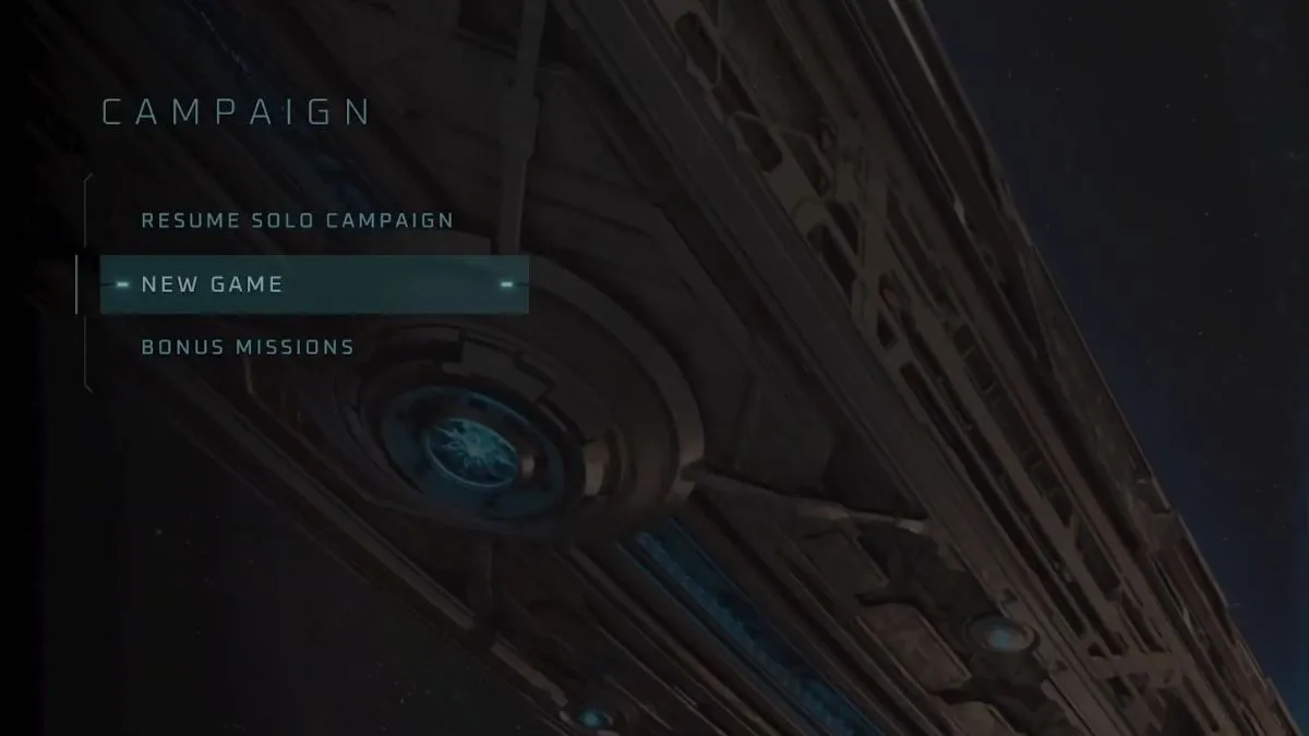 Menu della campagna di Halo Campaign Evolved