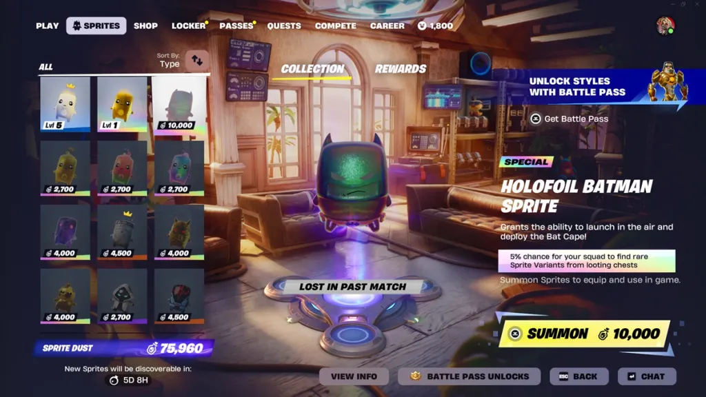 Sprite non disponibili nelle lobby con bot di Fortnite