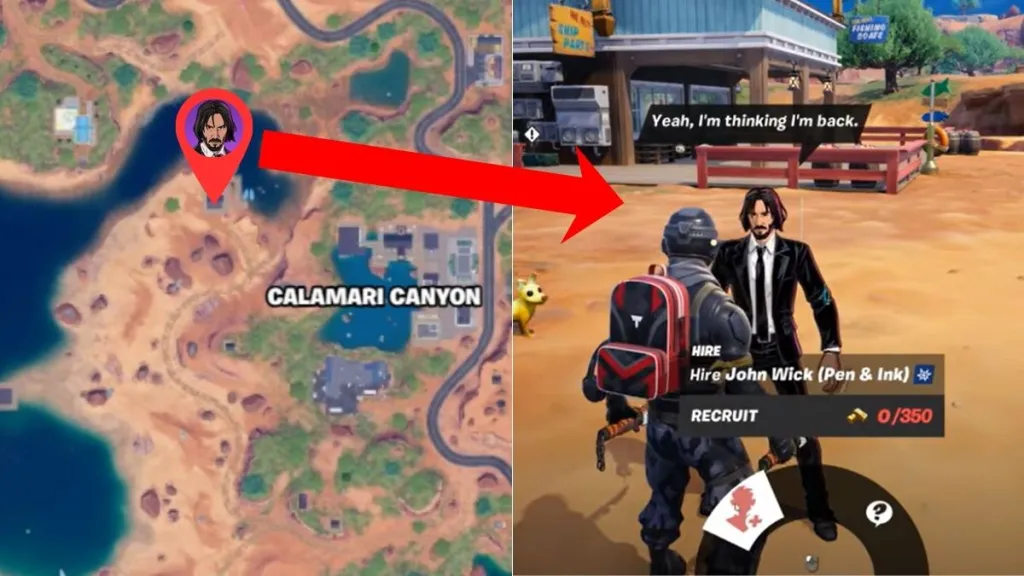 NPC John Wick in Fortnite