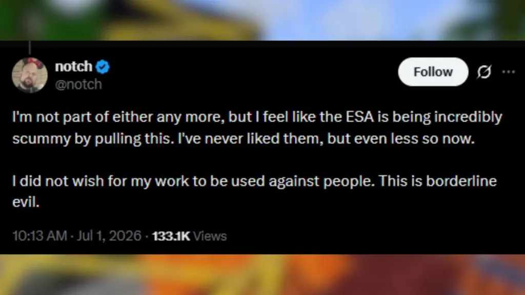 Markus Persson risponde alle affermazioni dell'ESA sui server Minecraft illegali