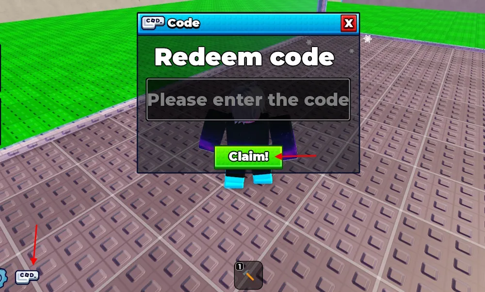 Schermata di inserimento dei codici per Become an Anime Billionaire su Roblox