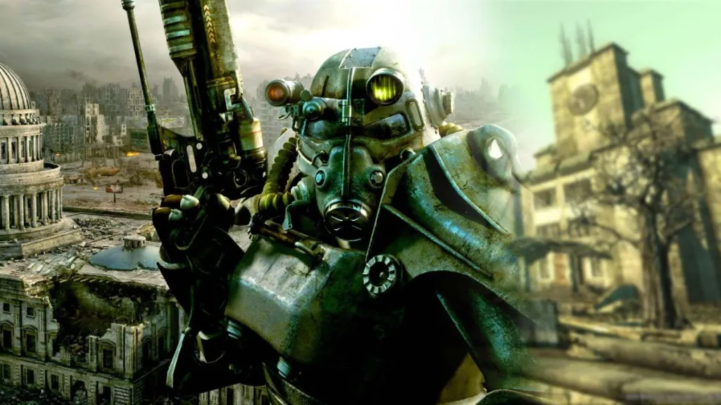 Copertina di Fallout 3 con BOS Knight