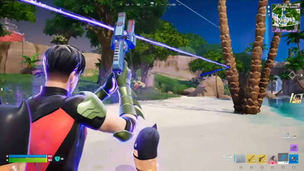 Uso della Bank Shot Pistol in Fortnite